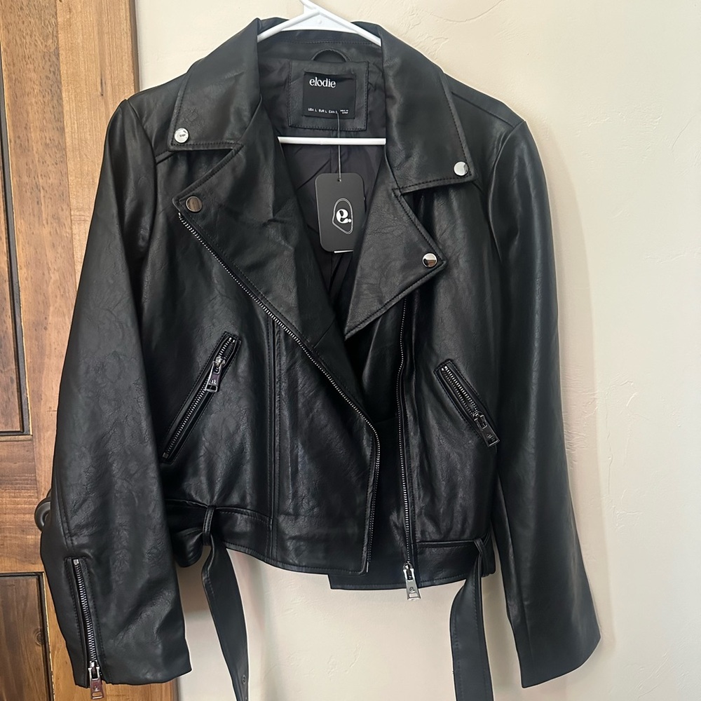 Elodie Black Leather Jacket